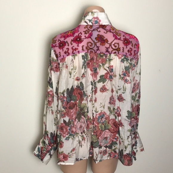 Aratta Silent Journey Diana Tie Neck Top Floral - Picture 10 of 12